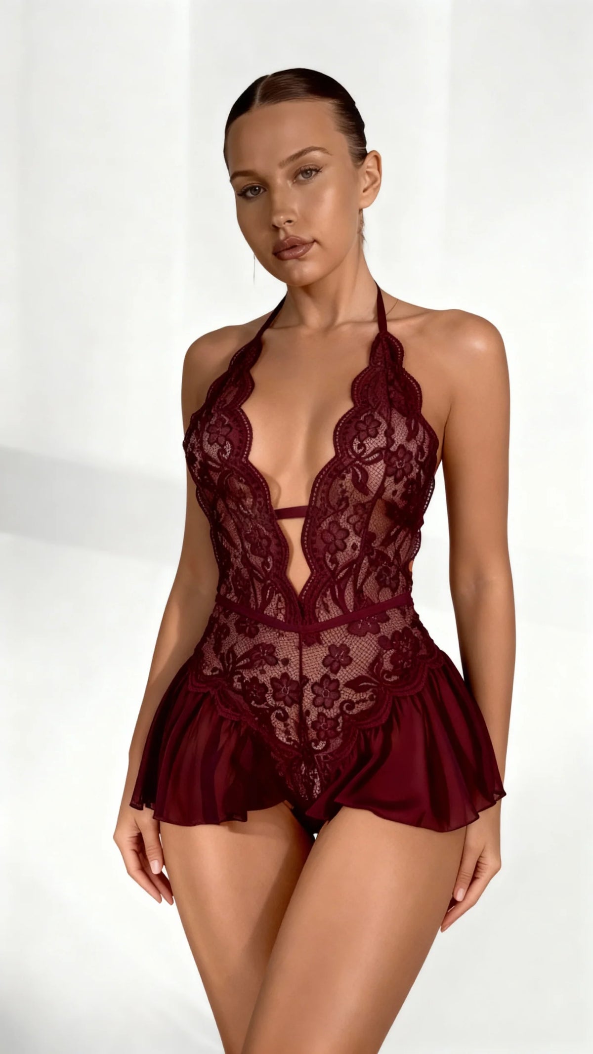 Body de nuit en dentelle